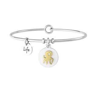 Kidult - Bracciale In Acciaio 316L - Pvd Gold - Cristallo