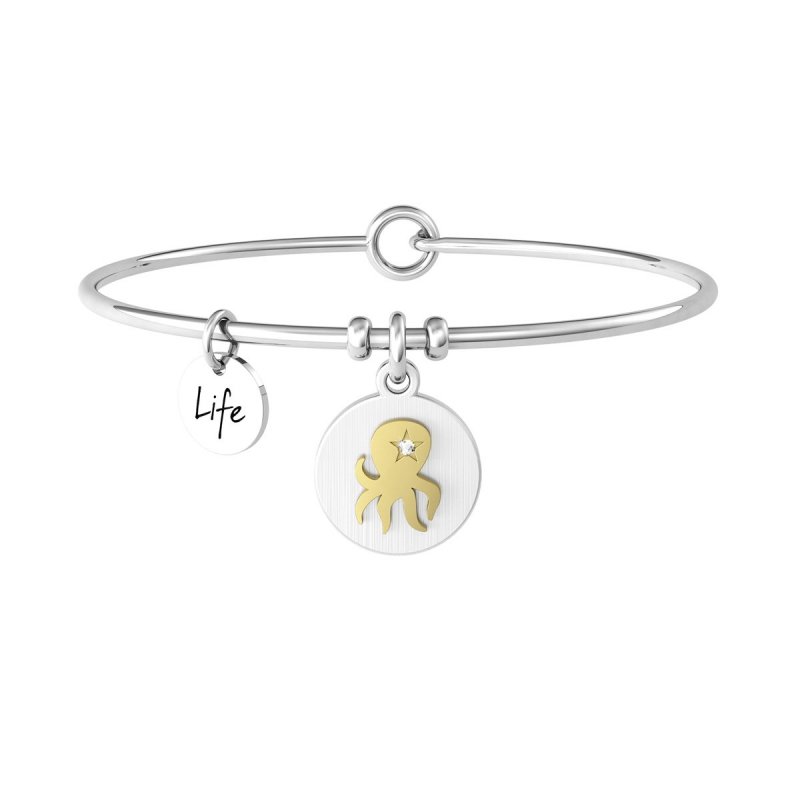 Kidult - Bracciale In Acciaio 316L - Pvd Gold - Cristallo
