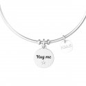 Kidult - Bracciale In Acciaio 316L - Pvd Gold - Cristallo