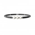 Kidult - Bracciale In Acciaio 316L - Pvd Nero - Ematite