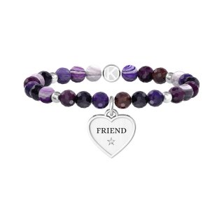 Kidult - Bracciale In Acciaio 316L - Agata - Cristalli