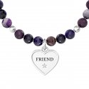 Kidult - Bracciale In Acciaio 316L - Agata - Cristalli