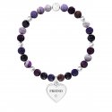 Kidult - Bracciale In Acciaio 316L - Agata - Cristalli