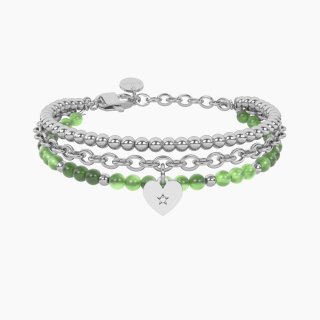 Kidult - Bracciale Giada Verde - Cuore - Amica