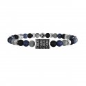 Kidult - Bracciale Pietre Multicolor - Acciaio 316L - Pvd Nero