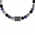 Kidult - Bracciale Pietre Multicolor - Acciaio 316L - Pvd Nero