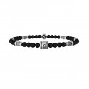 Kidult - Bracciale Pietre Multicolor - Acciaio 316L - Pvd Nero