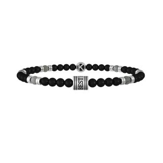 Kidult - Bracciale Pietre Multicolor - Acciaio 316L - Pvd Nero