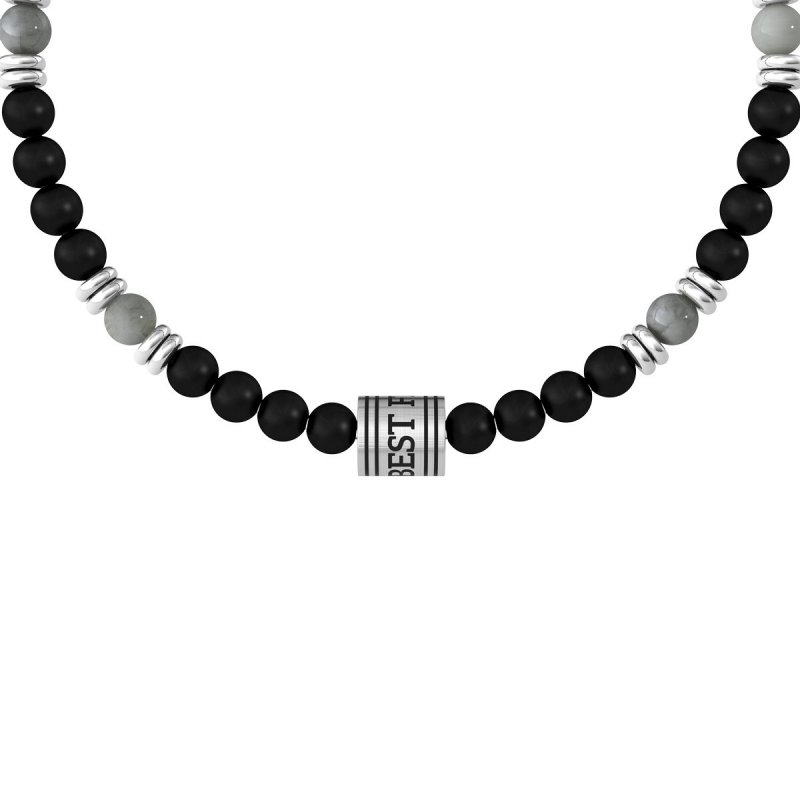 Kidult - Bracciale Pietre Multicolor - Acciaio 316L - Pvd Nero
