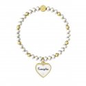 Kidult - Bracciale In Acciaio 316L - Pvd Giallo - Perle