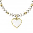 Kidult - Bracciale In Acciaio 316L - Pvd Giallo - Perle
