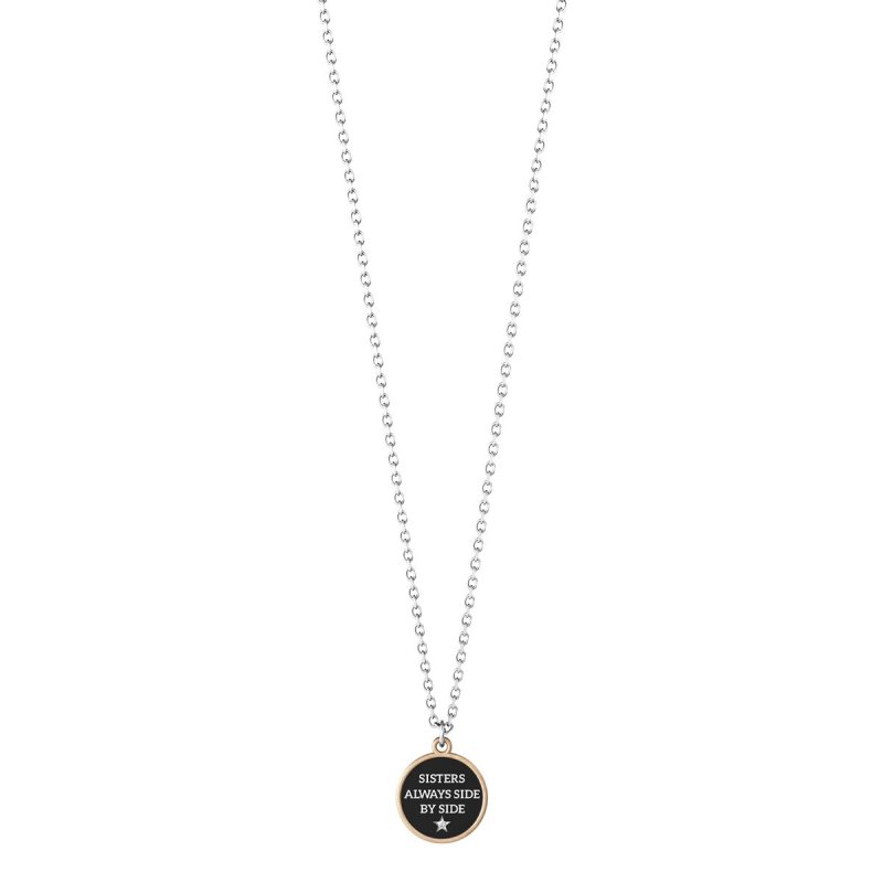 Kidult - Collana In Acciaio 316L - Pvd Ros - Cristallo