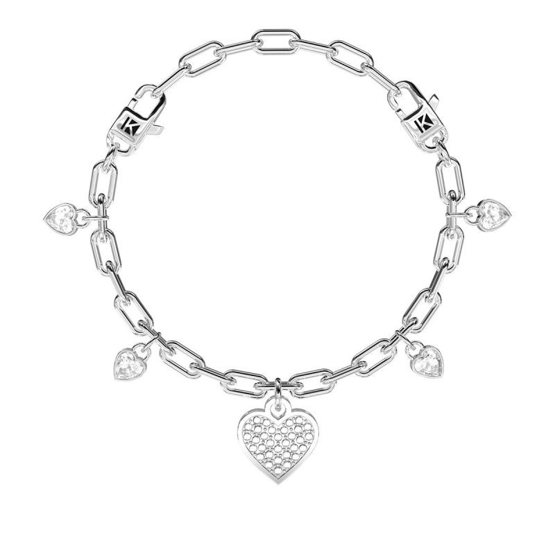 Kidult - Bracciale In Acciaio 316L - Cristalli Zirconi