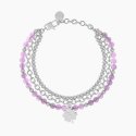 Kidult - Bracciale Giada Rosa - Quadrifoglio - Fortuna