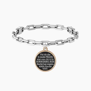 Kidult - Bracciale Figlia Felicità - Acciaio - Comfort Fit