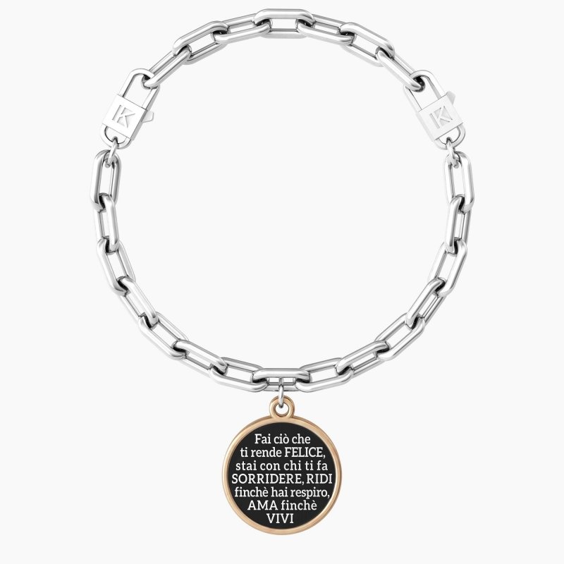 Kidult - Bracciale Figlia Felicità - Acciaio - Comfort Fit
