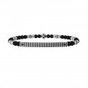 Kidult - Bracciale Pietre Multicolor - Acciaio 316L - Pvd Nero
