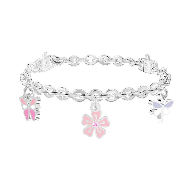 Kidult - Bracciale In Acciaio 316L - Smalto - Cristalli
