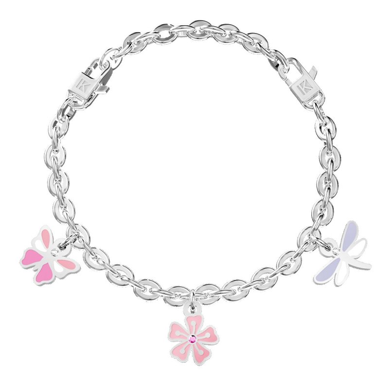 Kidult - Bracciale In Acciaio 316L - Smalto - Cristalli