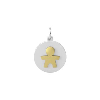 Kidult - Ciondolo In Acciaio 316L - Pvd Giallo - Satinato