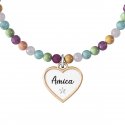 Kidult - Bracciale Pietre Multicolor - Acciaio 316L - Pvd Rosé