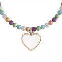 Kidult - Bracciale Pietre Multicolor - Acciaio 316L - Pvd Rosé