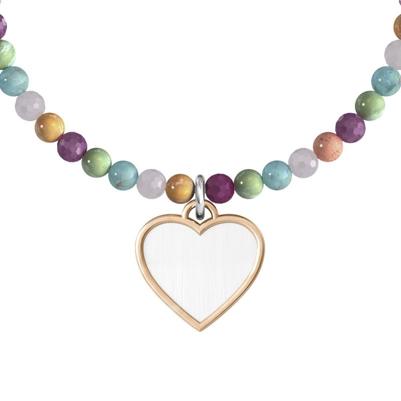 Kidult - Bracciale Pietre Multicolor - Acciaio 316L - Pvd Rosé