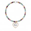 Kidult - Bracciale Pietre Multicolor - Acciaio 316L - Pvd Rosé