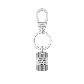 Kidult - Portachiavi In Acciaio 316L - Pvd Black