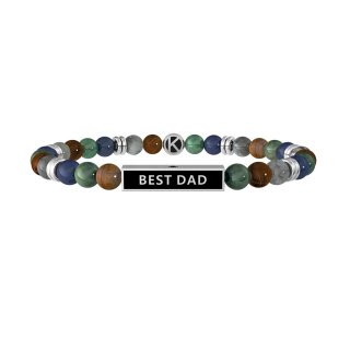Kidult - Bracciale Pietre Multicolor - Acciaio 316L - Best Dad