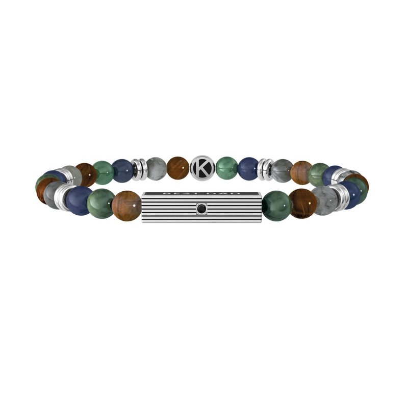 Kidult - Bracciale Pietre Multicolor - Acciaio 316L - Best Dad