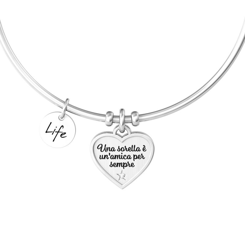 Kidult - Bracciale Bangle - Acciaio 316L - Cristallo