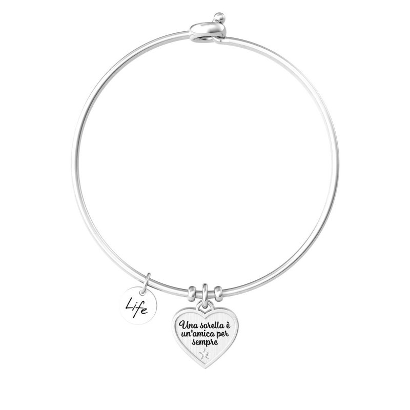 Kidult - Bracciale Bangle - Acciaio 316L - Cristallo