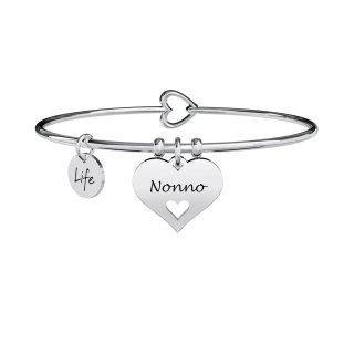 Kidult - Bracciale Bangle - Acciaio 316L - Ciondolo Cuore