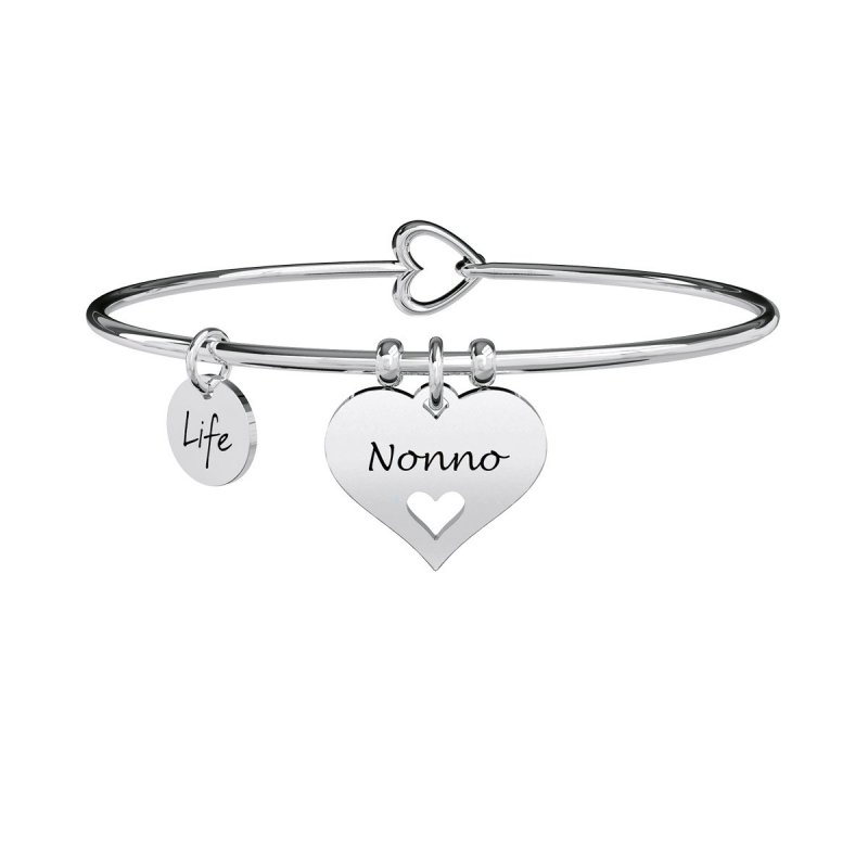Kidult - Bracciale Bangle - Acciaio 316L - Ciondolo Cuore