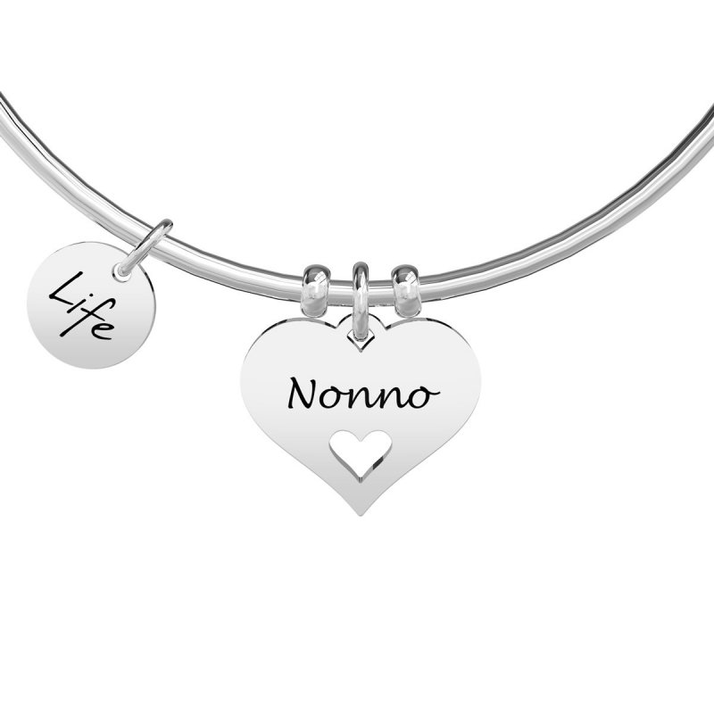 Kidult - Bracciale Bangle - Acciaio 316L - Ciondolo Cuore