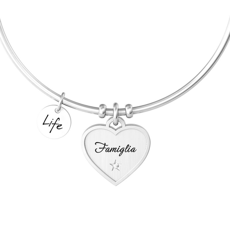 Kidult - Bracciale Bangle - Acciaio 316L - Cristallo