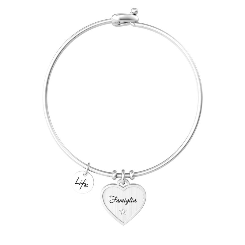 Kidult - Bracciale Bangle - Acciaio 316L - Cristallo