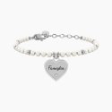 Kidult - Bracciale Perle Con Ciondolo Cuore - Famiglia