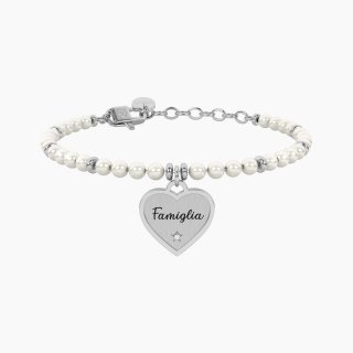 Kidult - Bracciale Perle Con Ciondolo Cuore - Famiglia