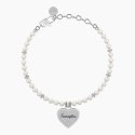 Kidult - Bracciale Perle Con Ciondolo Cuore - Famiglia