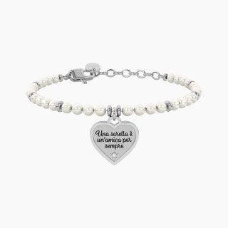 Kidult - Bracciale Perle Con Ciondolo Cuore - Sorella