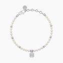 Kidult - Bracciale Con Perle E Quadrifoglio - Acciaio - Cristalli