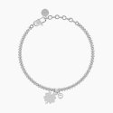 Kidult - Bracciale Sfere Con Quadrifoglio - Acciaio - Cristalli