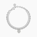 Kidult - Bracciale Tennis E Catena - Cuore - Acciaio