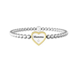 Kidult - Bracciale In Acciaio - Pvd Giallo - Cristalli