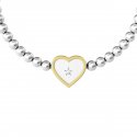 Kidult - Bracciale In Acciaio - Pvd Giallo - Cristalli