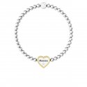 Kidult - Bracciale In Acciaio - Pvd Giallo - Cristalli
