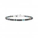 Kidult - Bracciale In Acciaio 316L Pietre - Turchese - Sodalite Blu