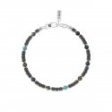 Kidult - Bracciale In Acciaio 316L Pietre - Turchese - Sodalite Blu